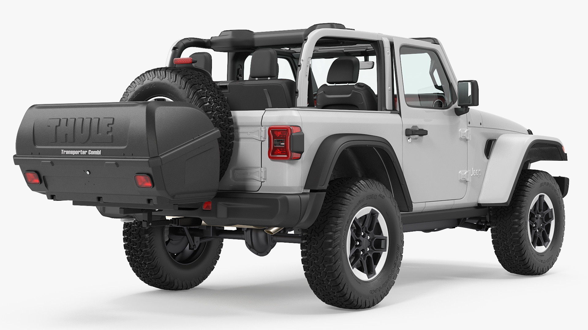Modello 3D Jeep Wrangler with Thule Transporter Combi TurboSquid 1651800