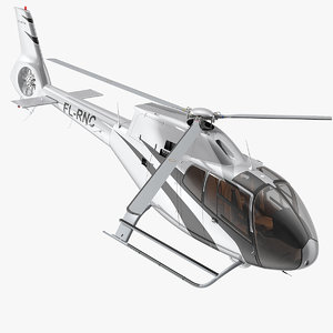 3D airbus h120 lightweight helicopter model