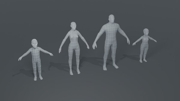 3D human body base mesh