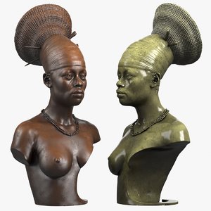 decorative bust african woman max