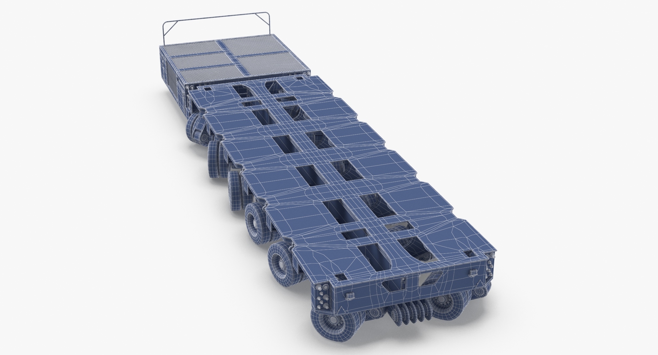 6 axle lines modular transporter goldhofer pose 013d模型