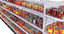 3D supermarket set shopping cart