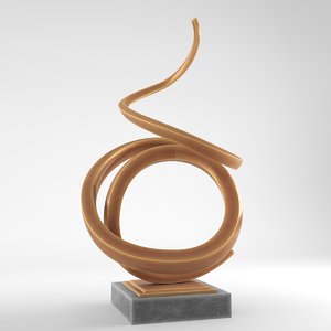 modern decorative abstract bronze 3D