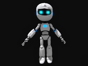 cute robot rigged model