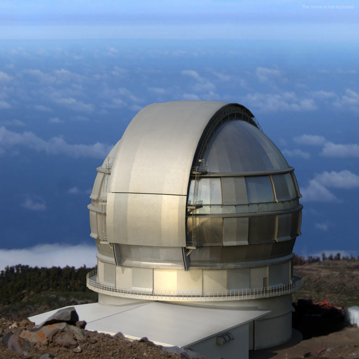 Dome telescope model TurboSquid 1654469