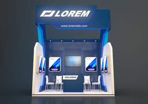 exhibition stand 12 sqm 3D model