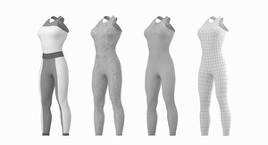 woman sportswear 02 base mesh 3D model