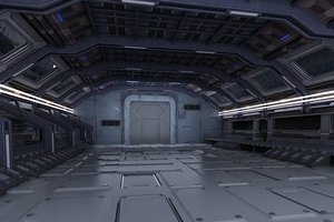 spaceship space station futuristic 3D model