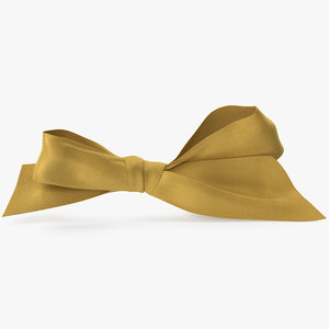 gold bow v 7 3D model