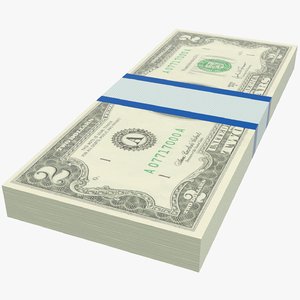 dollars bills 3D model