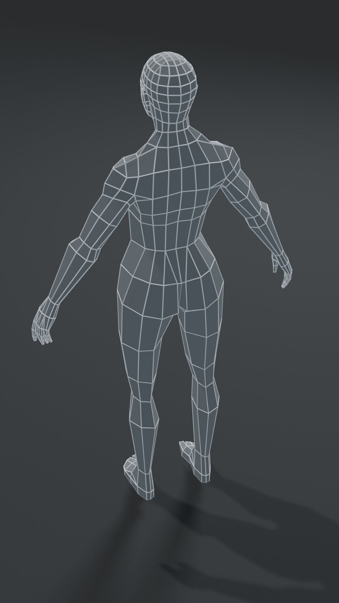 muscular human body base mesh 3d model pack 1000 polygons3d模型