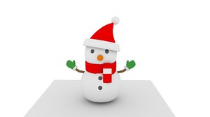 snow snowman 3D model