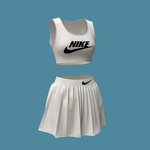 3D female sportswear