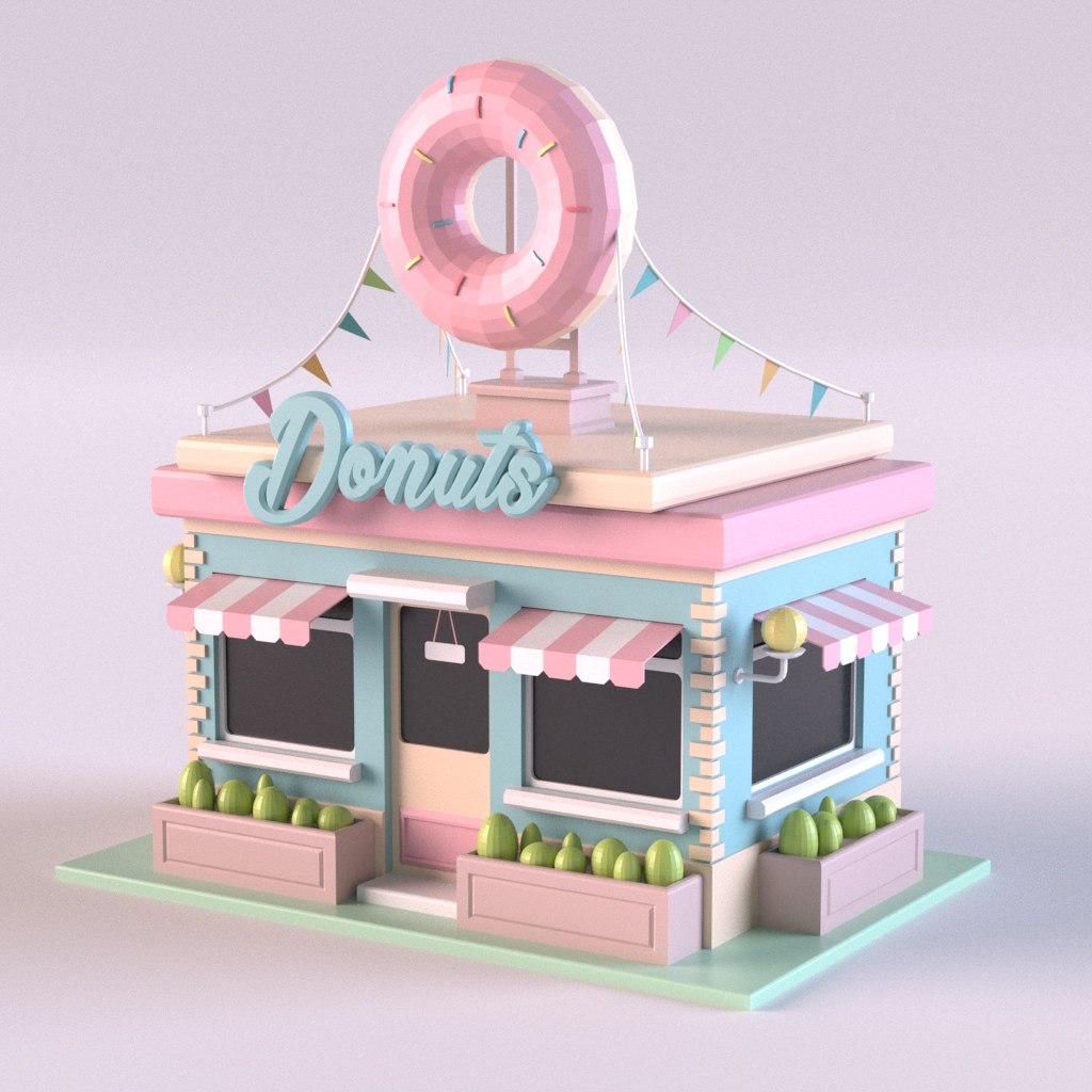 3D donut shop TurboSquid 1654539