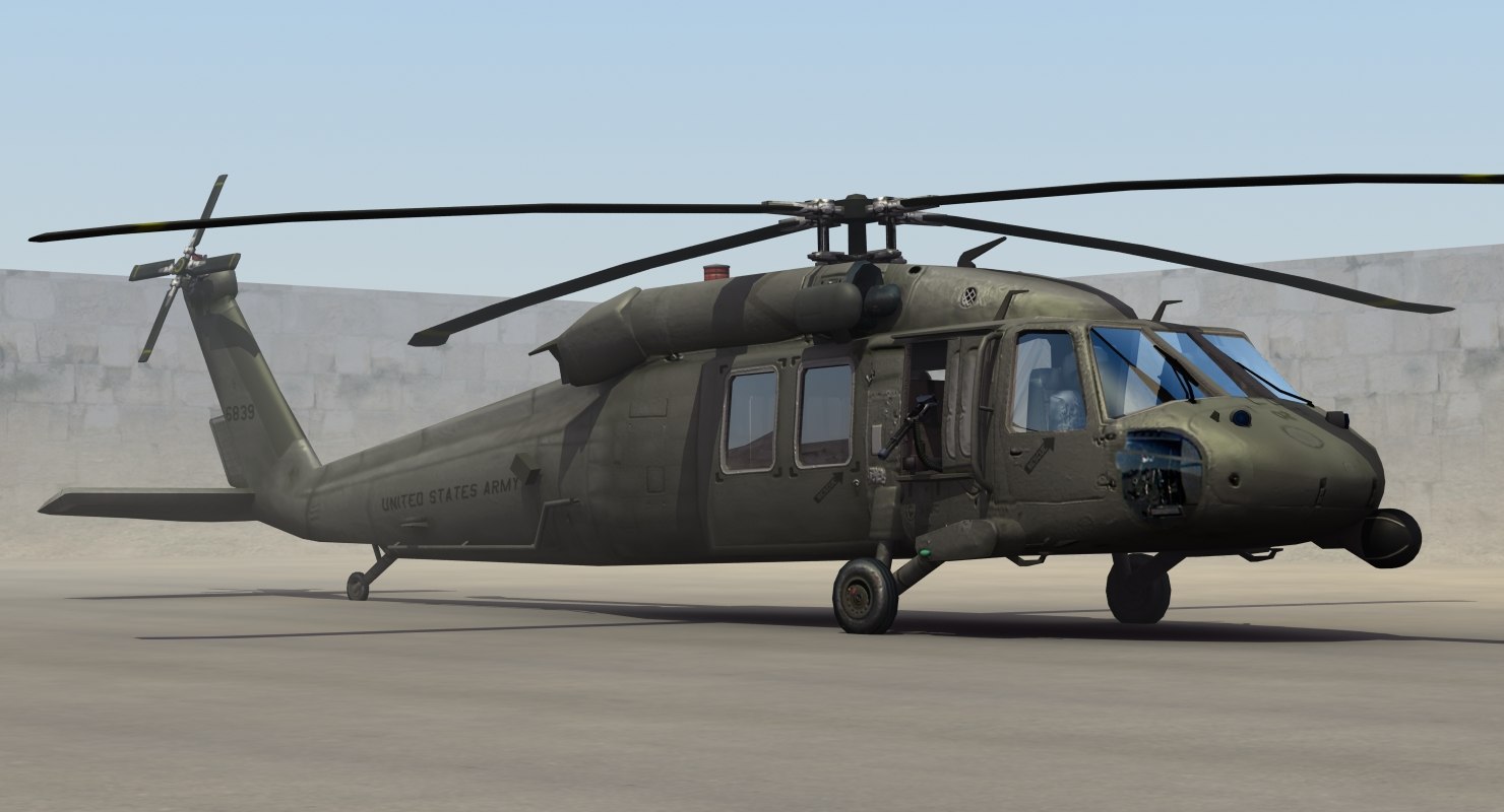 3d model uh60 blackhawk helicopter black hawk