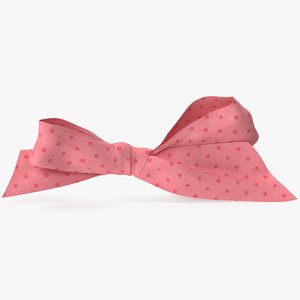 3D model pink bow v 7