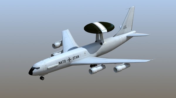 3d E 3 Sentry Awacs Model Turbosquid