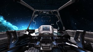3D spaceship cockpit v1 pbr