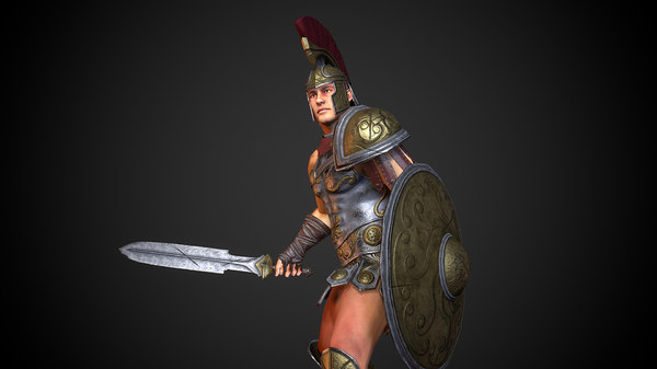 3D gladiator animation armor - TurboSquid 1656359