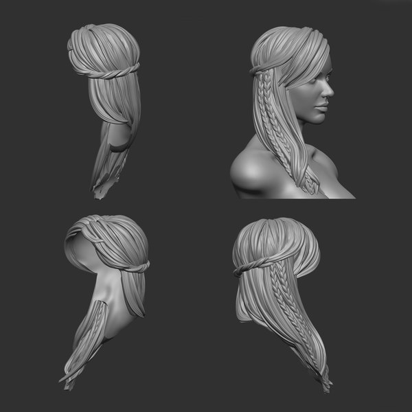 hair person mesh 3D model