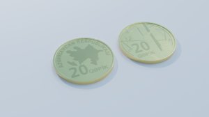 3D 20 coin azerbaijan