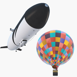 3D zeppelin air balloon