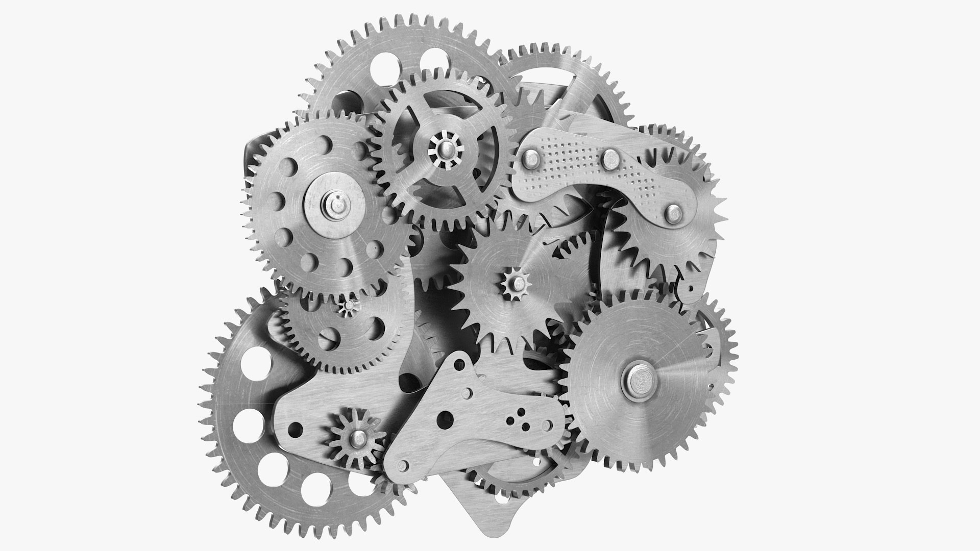 Cog gears mechanism silver 3D model TurboSquid 1656943