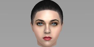 head brunette woman 3D model