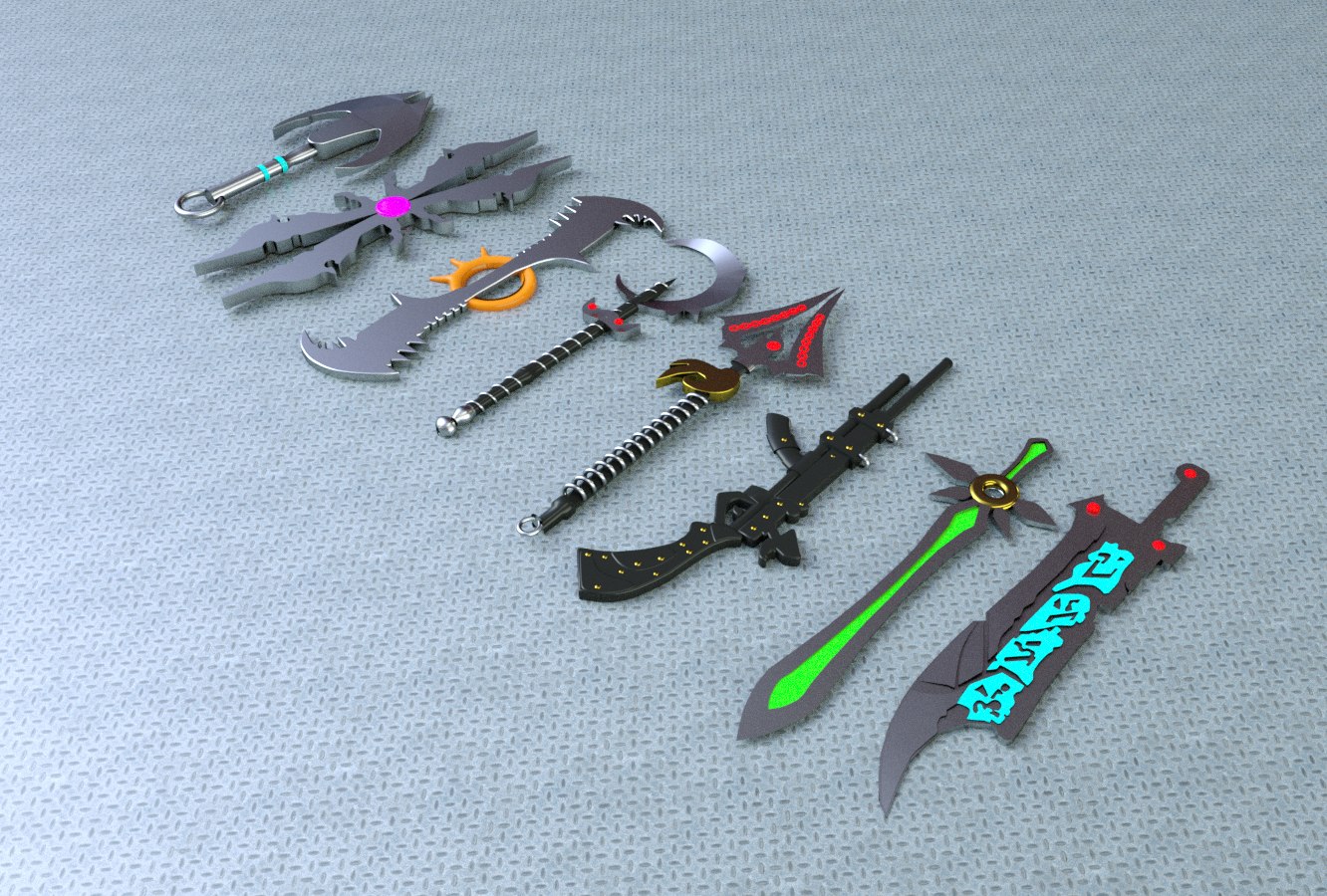 Various Game Weapons 3D 모델 - TurboSquid 1657428