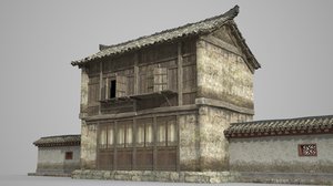 ancient dwellings walls 3D model