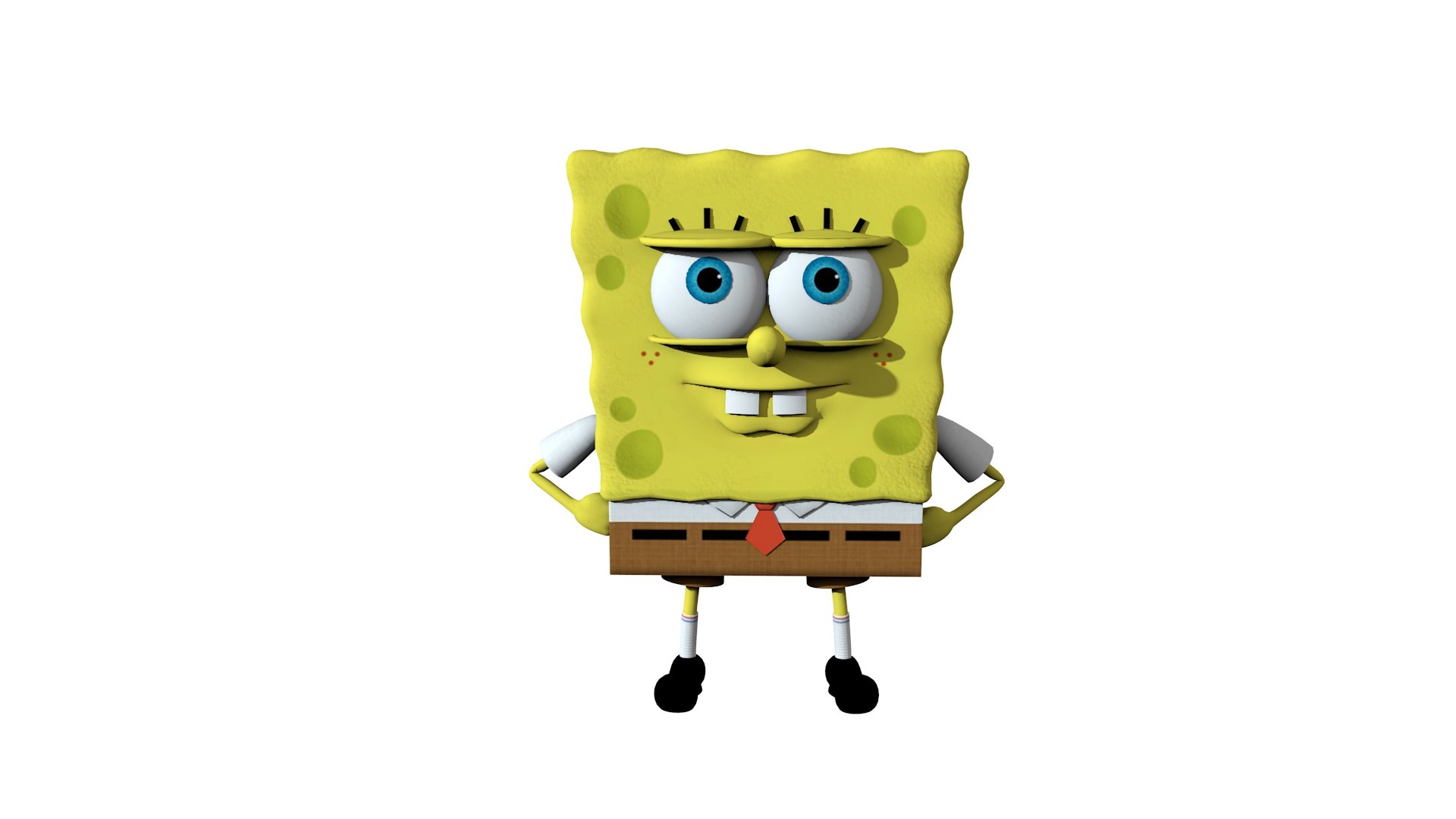 3D Spongebob Rigged Animated 3d model 3DModell