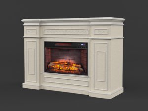 3D electric fireplace model