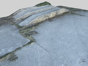 3D concrete loading ramp model
