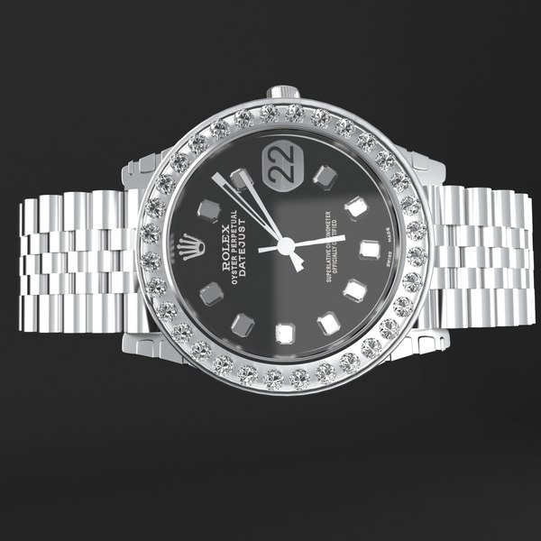 rolex diamond watch 36mm 3D