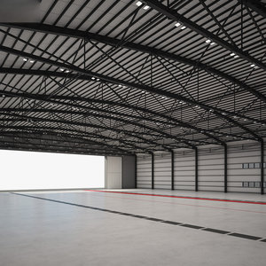 aircraft hangar 3D model