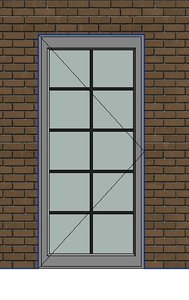 3D glass door model