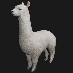 llama rigged 3D model