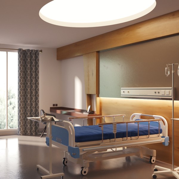 hospital room scene interior 3D