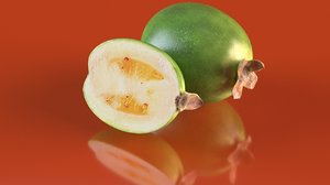 3D feijoa berry kiwi