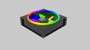 3D rainbow fan computer rgb