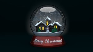 snow globe christmas 3D model