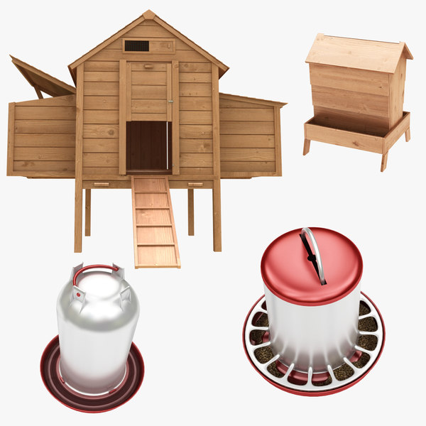 Chicken Coop Feeders 3d Model Turbosquid