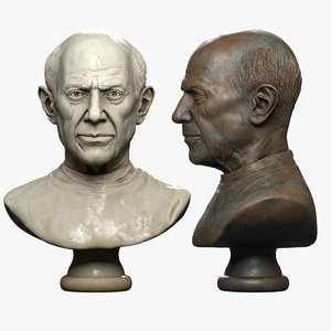 decorative bust picasso 3d max