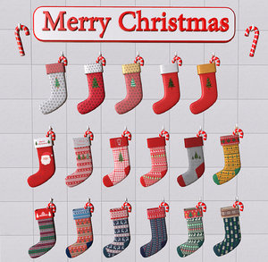 3D model christmas stocking