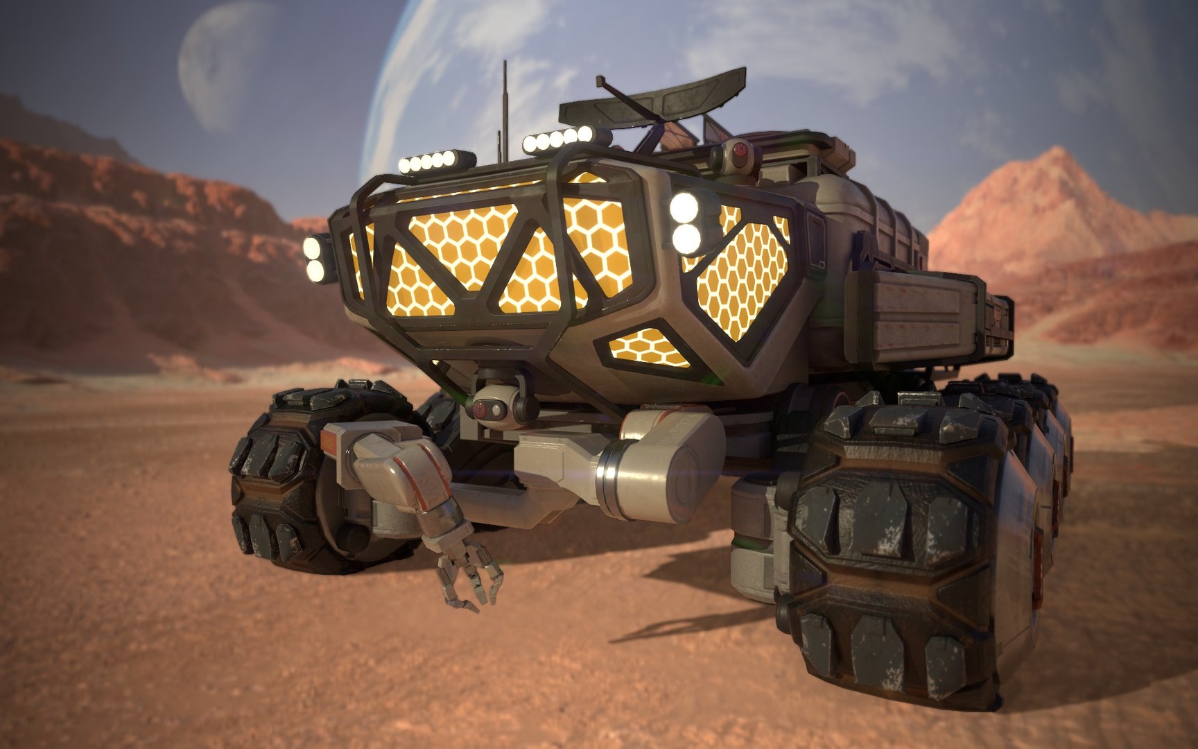 3D sci-fi rover modeled model - TurboSquid 1660561