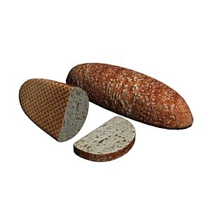 3D model bread food