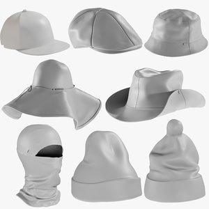 mesh hats 2 - 3D model
