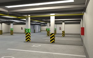 underground parking 3D model