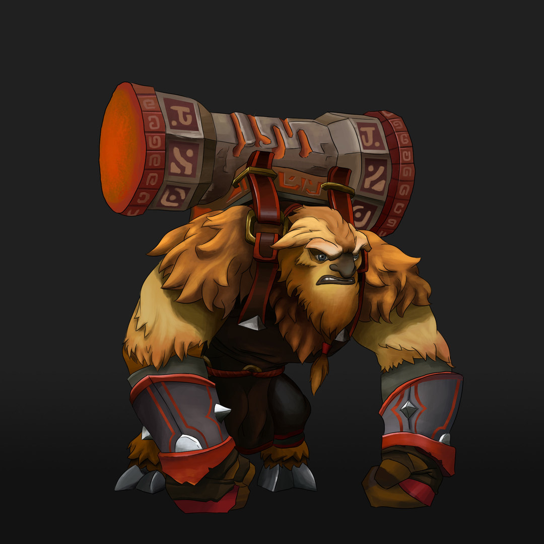 Dota 2 earthshaker 3D model TurboSquid 1660670