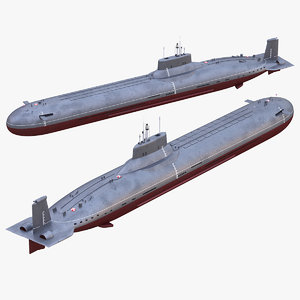 typhoon class submarine 3D model